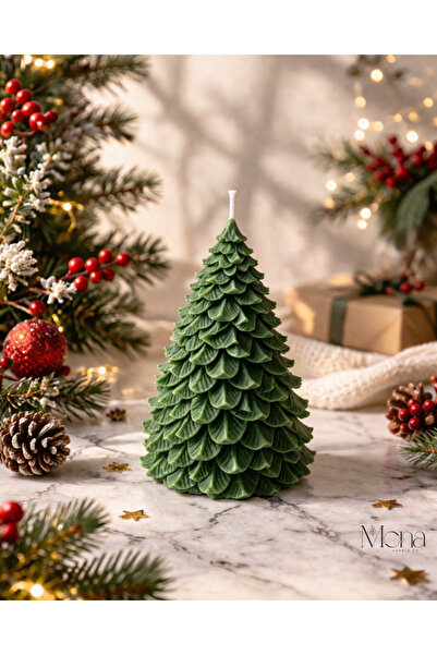 Mona Candle Evergreen El Yapımı Çam Ağacı Kokulu Dekoratif Mum – Yılbaşı/Çam ...