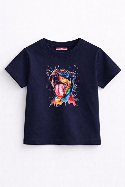 Rabona Fashion Tricou pentru copii cu design artistic Veselul Cățeluș