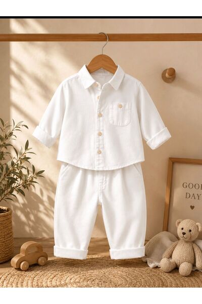 Mum Design Gifts Boy's Brown Double Suit Shirt and Pants Combination