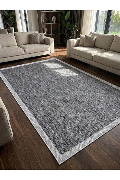 NaRStore Home Sisal Hasır Jüt Bordürlü Model Yıkanabilir Dokuma Toz Vermez Halı