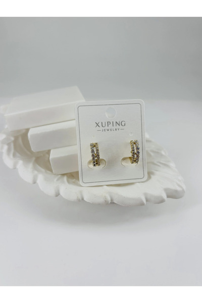 EASERA TİCARET Zircon Stone Brass Zircon Earrings - Kp00308