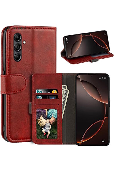 m.tk moveteck Xiaomi Redmi 15 Uyumlu Kılıf 360 Tam Kaplar Deri Dokulu Kapaklı...