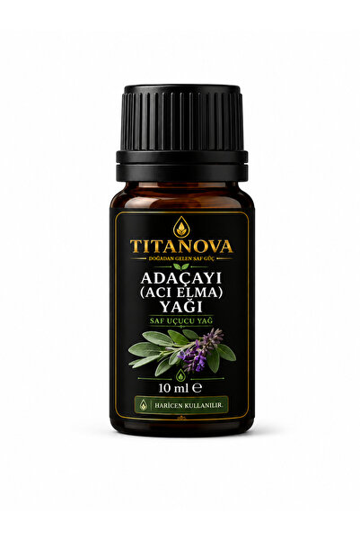 TİTANOVA Adaçayı (Acı Elma) Yağı 10 ml Saf Bitkisel Uçucu Yağ