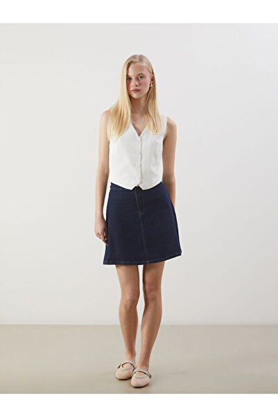 LC Waikiki Standard Fit Mini Jean Skirt