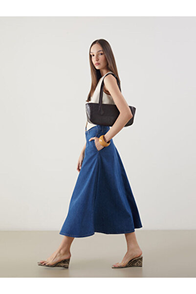 LC Waikiki Standard Fit Women's Jean Skirt