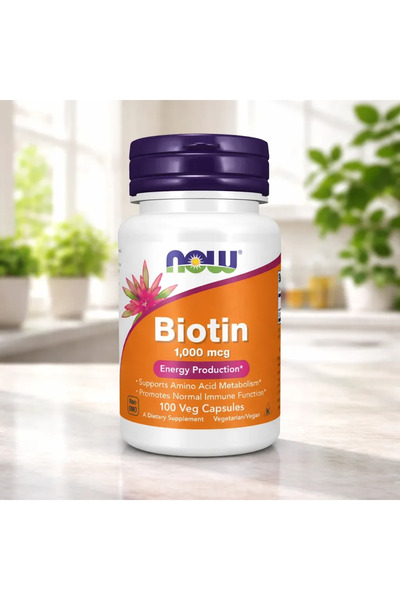 Now Foods Biotina (Vitamina B7) 1000mcg, 100 Capsule vegetale