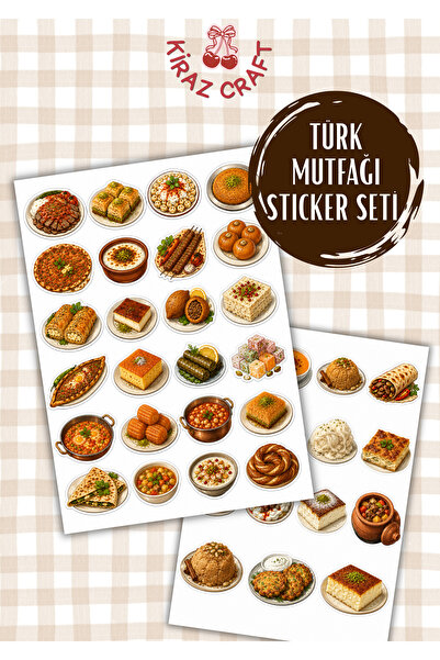 Kiraz Craft Türk Mutfağı & Osmanlı Anadolu Lezzetleri Sticker Seti – Laptop, ...