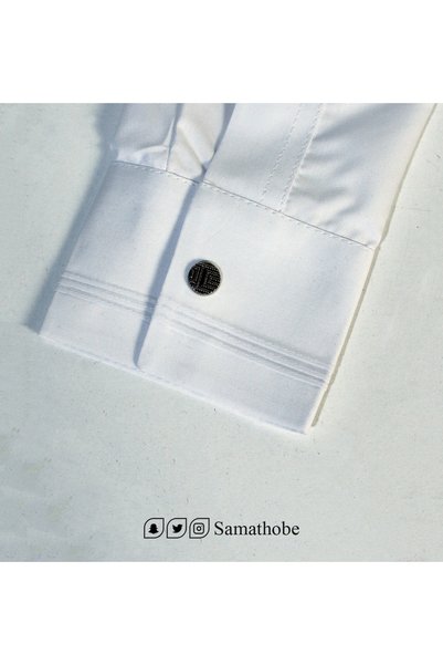 samathobe Ready-Made Men's Thawb, Ttron Fabric, Model Mg83, Length 56