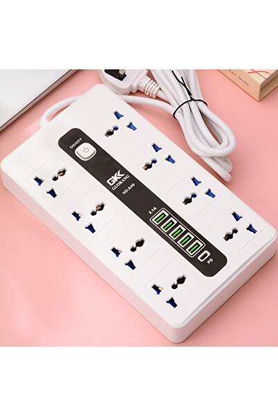 Fikpoo Power Strip with Charger Universal AC Jack Outlets Desktop Socket Flat...