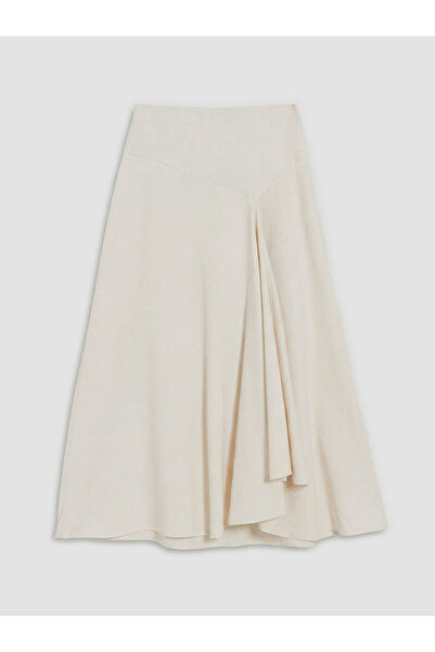 LC Waikiki Esvab • Modern & Distinctive Linen Blend Asymmetrical Skirt