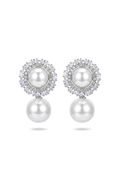 h&b design jewel أقراط اللؤلؤ الصلب مفصلة