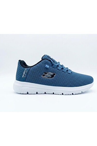 Shubuu Lightweight Sole Lace-Up Indigo Blue Men's Daily Running Walking Sport...