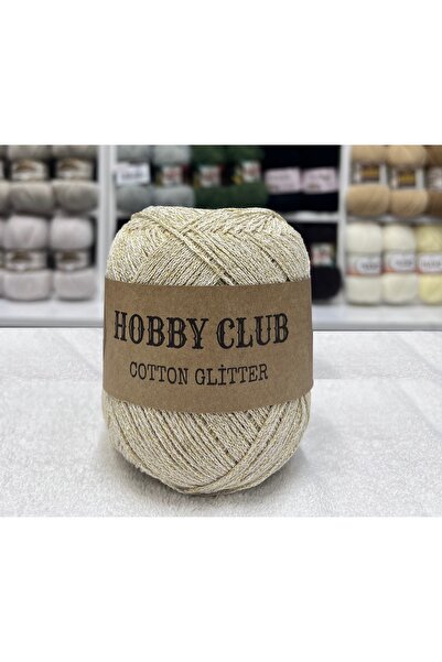 hobby club COTTON GLITTER BANDANA Simli Pamuklu El Örgü İpliği 100 Gr RENK : ...