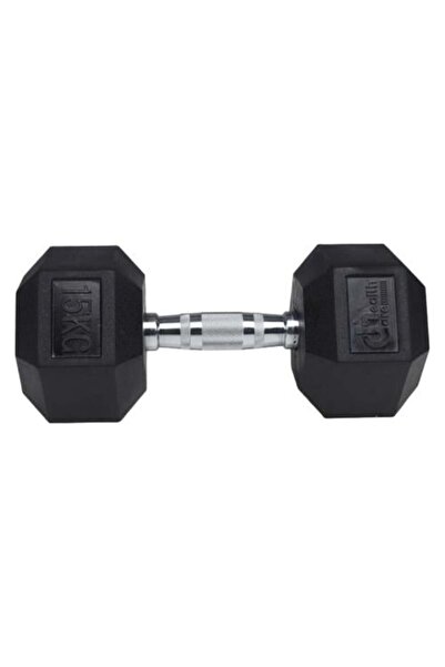 HEALTHCARE Rubber Coated Weight Lifting Dumbbell Healthcare_Hd15Kg - 15 kg