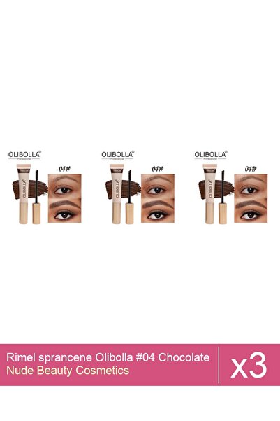 Makeup Set 3x Rimel sprancene Olibolla #04 Chocolate