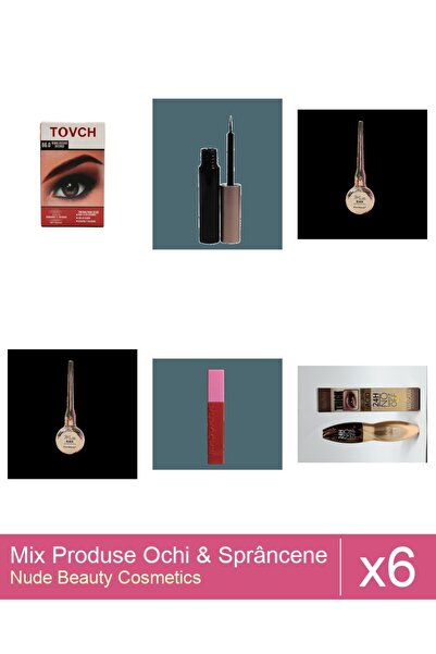 Makeup Set Mix 6 produse Rimel Sprancene: Tus / Lipici magnetic, negru, Vopse...