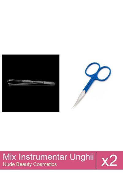Makeup Set Mix 2 produse Forfecute: Penseta profesionala neagra subtire - One...