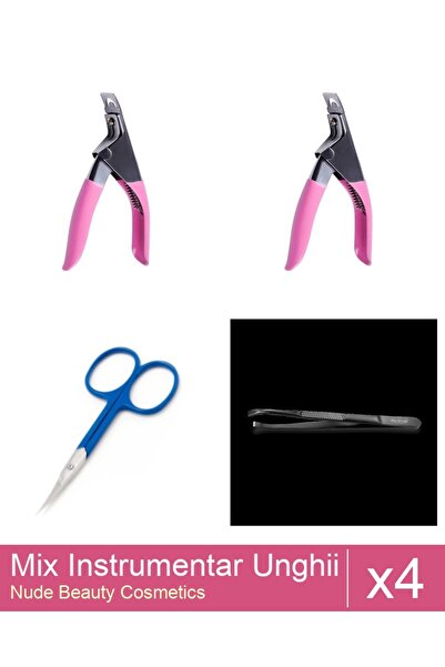 Makeup Set Mix 4 produse Forfecute: Penseta profesionala neagra subtire - One...