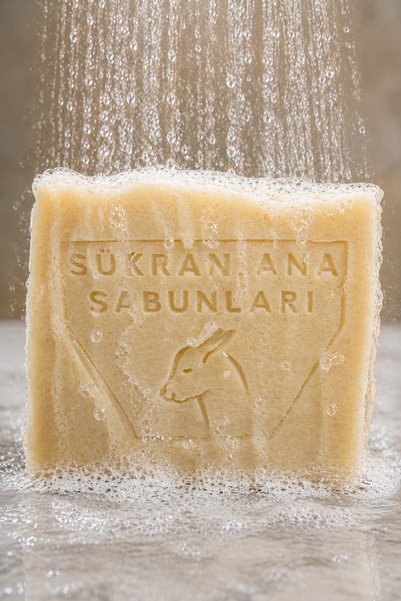 Şükran Ana Natural Handmade Donkey Milk Soap with Almond, Olive and Coconut Oil 100 Gr Skin and Hair Care Daily Use