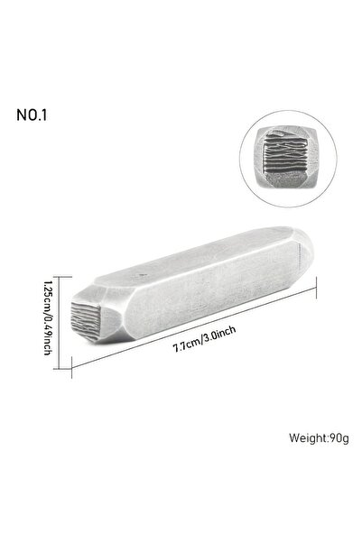 Choice8 1pc-square 1 Steel Jewelry Stamps Wave and Line Texture Punch Set for...