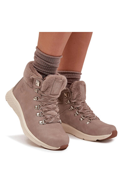 Big Star Shoes Womens Boots With Fur Big Star MM274487 Gray 39
