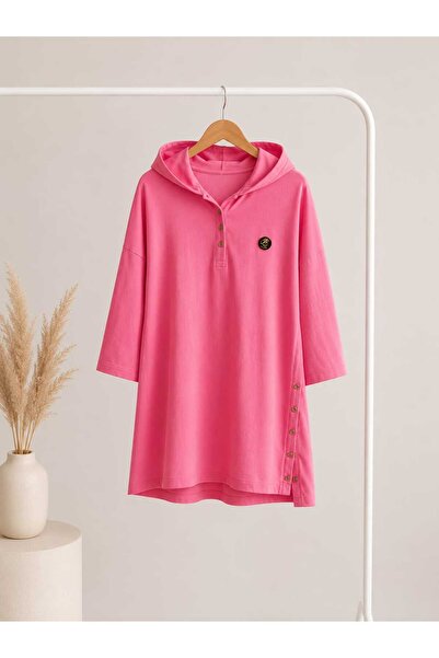 MODA kapüşonlu keten tunik