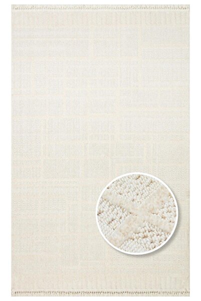 halinet Halı.Net White Modern Washable Non-Slip Living Room Carpet Eco-Joy-03...
