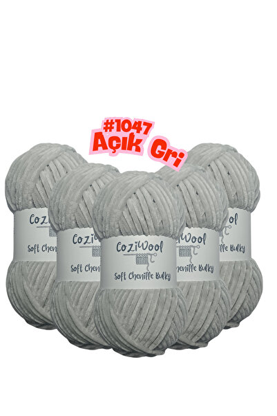 Coziwool Kadife El Örgü İpliği Soft Chenille Bulky 5'li paket, 5X100 Gr. 120 ...