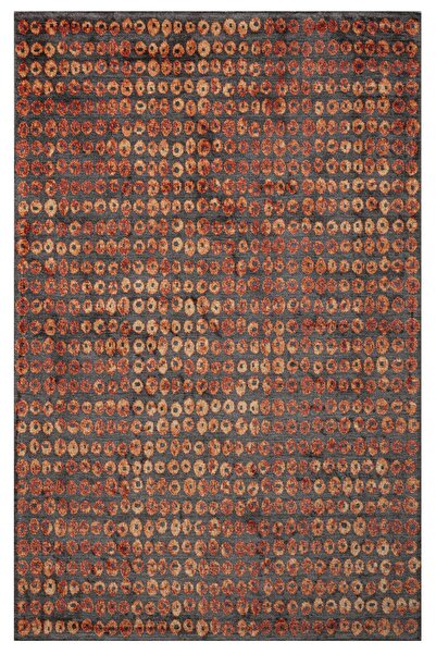 halinet Halı.Net Red Modern Washable Non-Slip Living Room Carpet 3S-Sr306