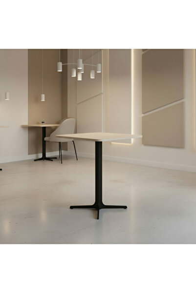 Ebticar Square Café Table with a Modern Design and Elegant Wooden Touch