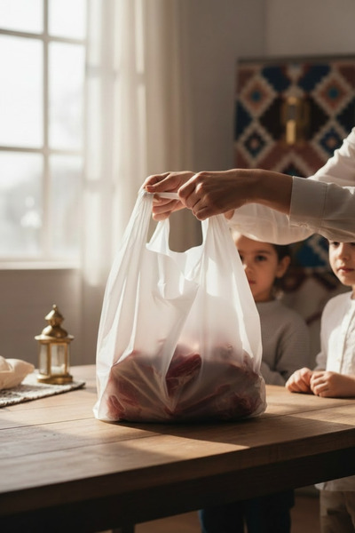 NadirAmbalaj Kalın Kokusuz Kurban Bayramı Et Taşıma Poşeti 10'lu Paket - 45x7...