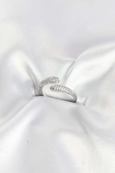 Inure Jewelry Silver Color Brass Ring with Zircon Stone