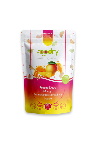 Foodry Dondurularak Kurutulmuş Mango - Freeze Dry Mango 17g | Katkısız Çıtır ...