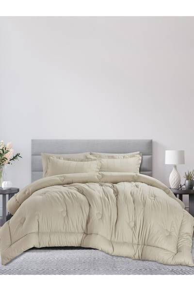 Cannon 6-Piece Cotton Duvet Cover King Set 100% Cotton T250 Beige