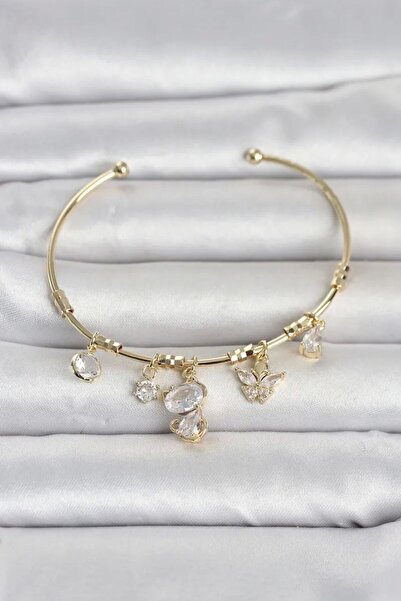 Generic Brand Gold Color Brass Cat Detailed Charm Women's Bracelet Tj-Bb8482
