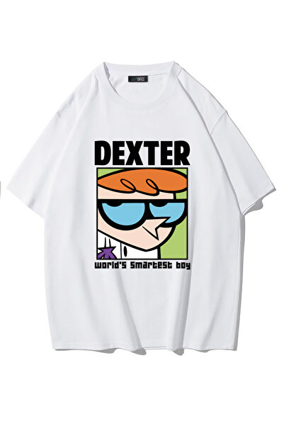 BRZ COLLECTION Tricou unisex oversize Dexter (ALB)