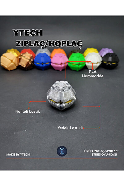 YTECH Zıplaç/Hoplaç Stres Oyuncağı Gümüş