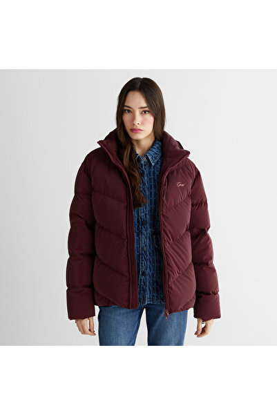 Gant Kadın Bordo Regular Fit Fermuarlı Mont