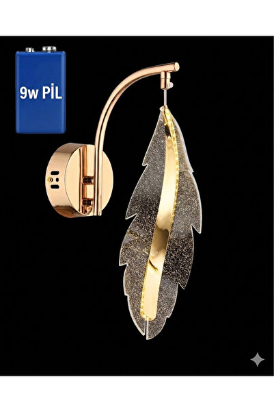 Akgül Mars Leaf Pilli Gold Kablosuz Aplik