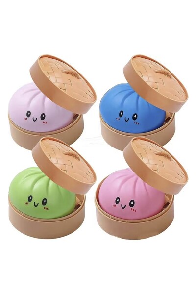 Twins Stars Dim Sum Viral Squishy Stres Topu Sıkılabilir Duyusal Oyuncak Çin ...