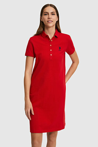 U.S. Polo Assn. Women's Red Knitted Dress 50321841-Vr171