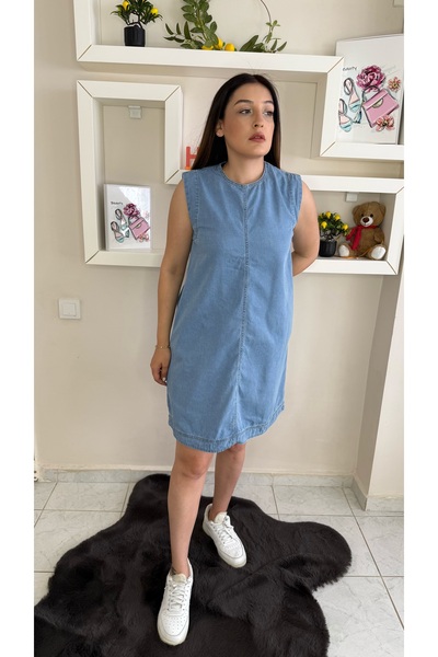 N.INF BUTİK Kadın Bisiklet Yaka Japone Kol Çift Cepli Rahat Form Kot (Denim) ...