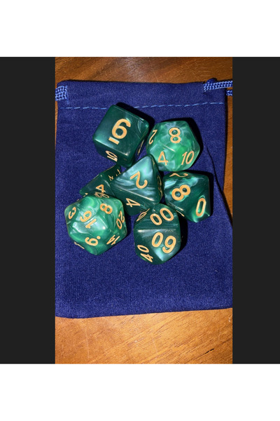 zerzembe DND EPOKSİ Frp Zar Seti 7li Set Dnd Zarı Dungeons And Dragons Masaüs...