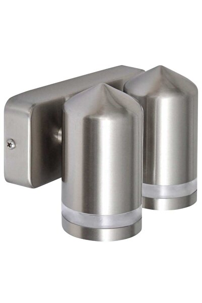vidaxl LED wall lamp, conical head, stainless steel