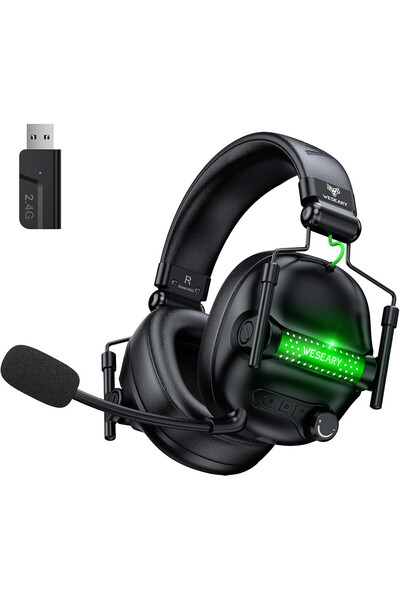 WESEARY Casti gaming wireless WG2 2.4G Bluetooth 5.4, sunet surround 7.1 3D, ...