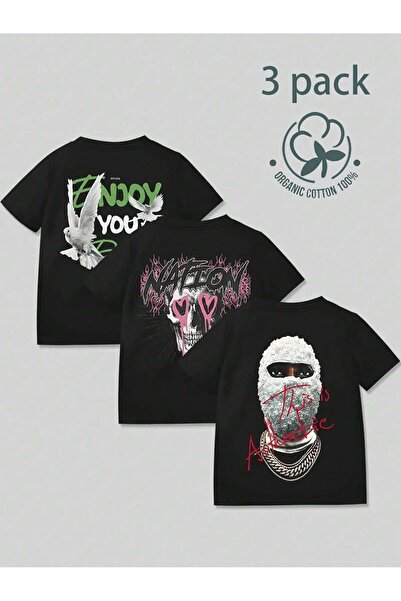 SVART WEAR Street Wear Printed Oversize T-shirt 100% βαμβακερό, φαρδιά γραμμή