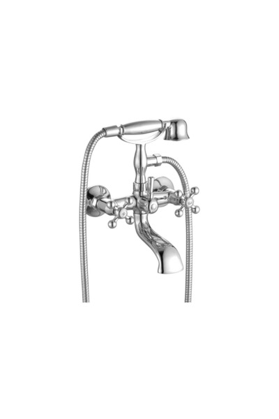 Kuchinox Baterie cadă Stilo, cromată, cu set de duș, comandă dublă, BKI 011D