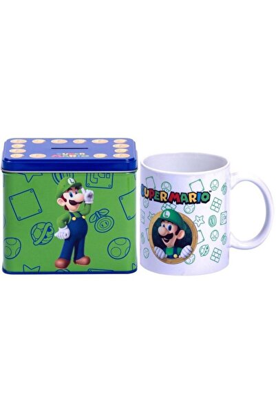 Nintendo Super Mario Bros. Luigi Mug And Piggy Bank Set