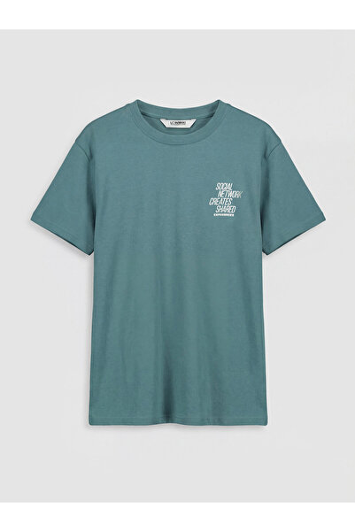 LC Waikiki Tricou de băieți cu guler rotund și imprimeu text