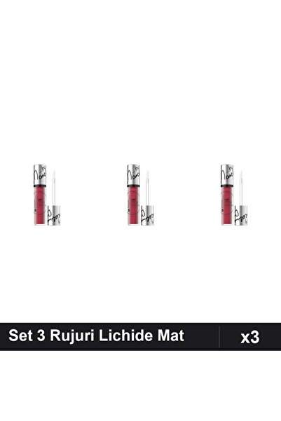 Makeup Set of 3 Hypoallergenic Matte Liquid Lipsticks By Marceline 03 Las Veg...